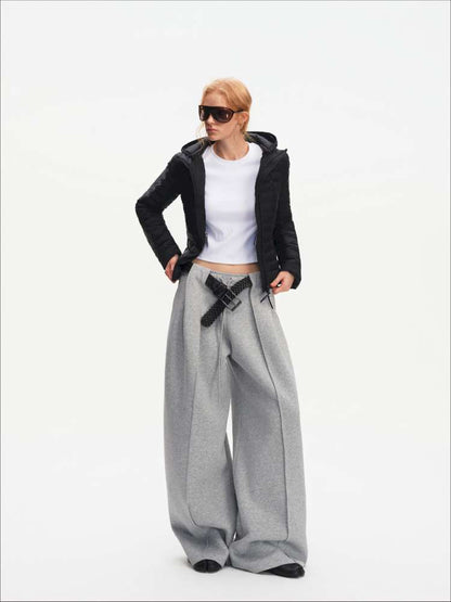 American Scimitar Drape Wide-Leg Slacks【s0000014877】