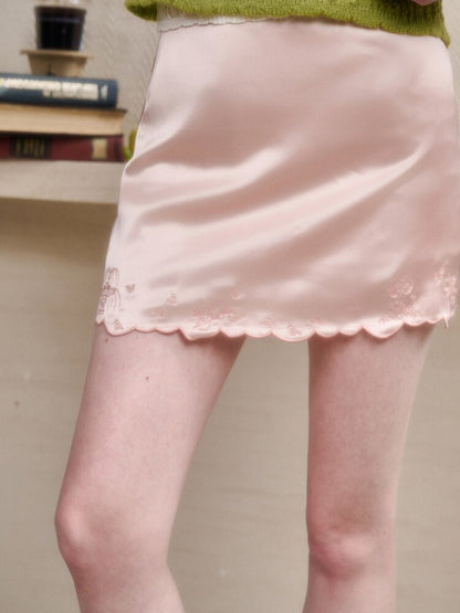 Pigeon Fountain Satin Light Skirt【s0000015627】