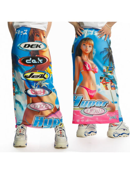 Y2K Stretch Casual Halter Long Skirt【s0000013521】