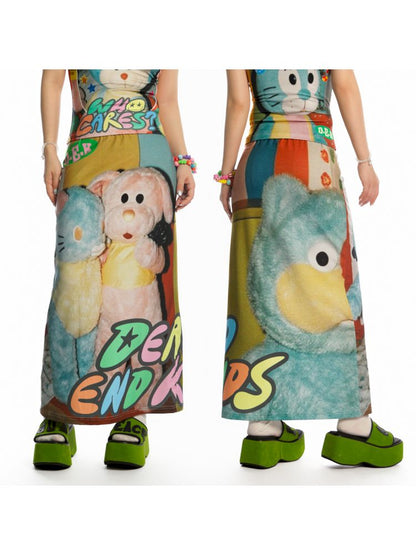 Y2K Stretch Casual Halter Long Skirt【s0000013521】