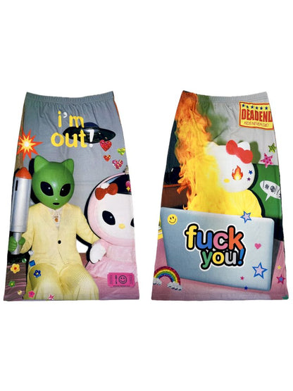 Y2K Stretch Casual Halter Long Skirt【s0000013521】