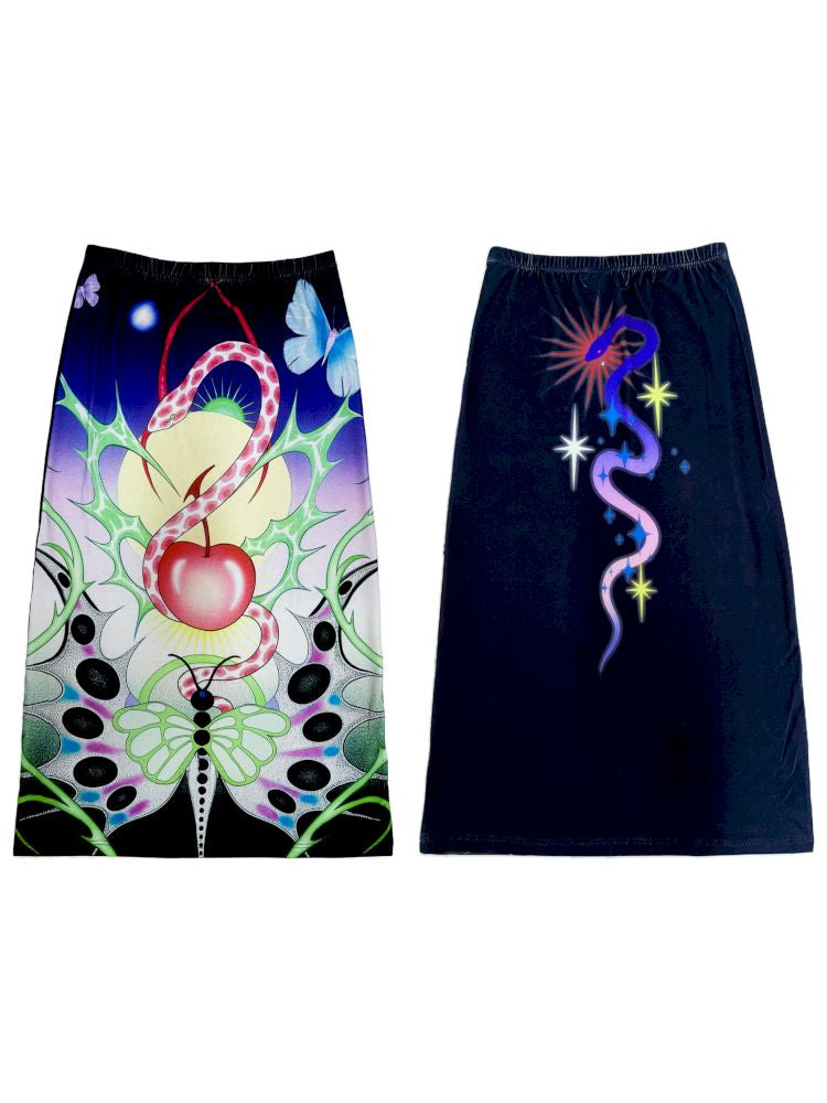 Y2K Stretch Casual Halter Long Skirt【s0000013521】