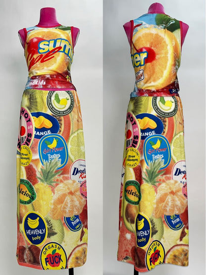 Y2K Stretch Casual Halter Long Skirt【s0000013521】