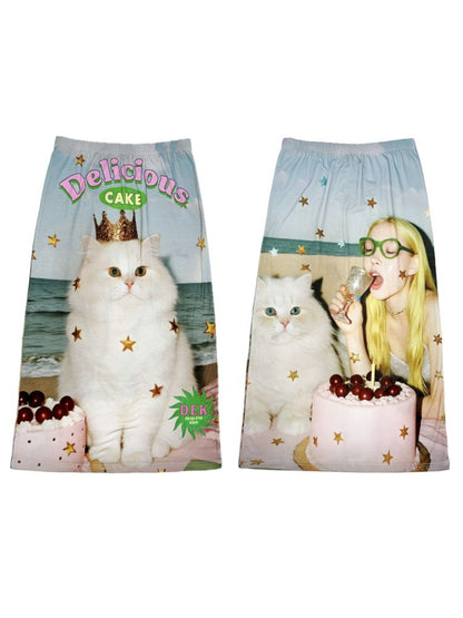 Y2K Stretch Casual Halter Long Skirt【s0000013521】