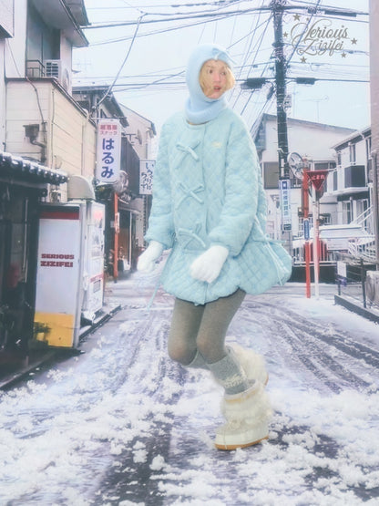 Design Pocket Hem Mid-Length Thickened Warm Cotton Quilted Jacket【s0000015258】