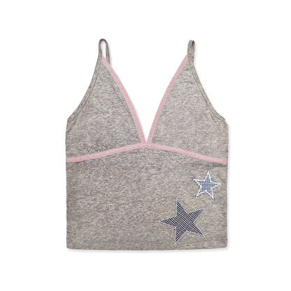 Velvet edge adjustable straps camisole【s0000013434】