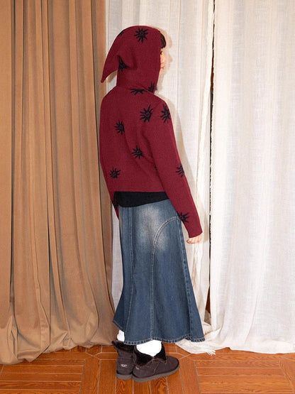 Denim fishtail skirt【s0000011307】