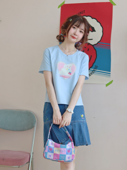 Cute American Girl Short Sleeve T-shirt【s0000002379】