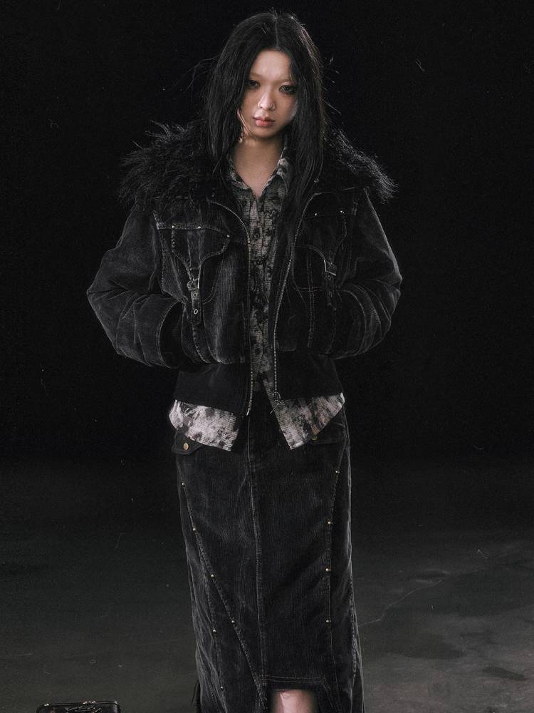 Fur cotton jacket【s0000011451】