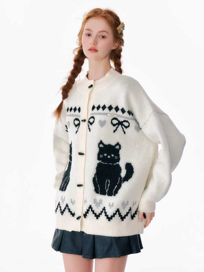 Cat sweater cardigan【s0000010162】