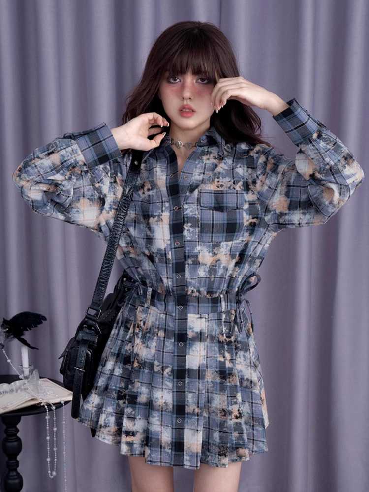 Printed Shirt Dress [S0000010700]