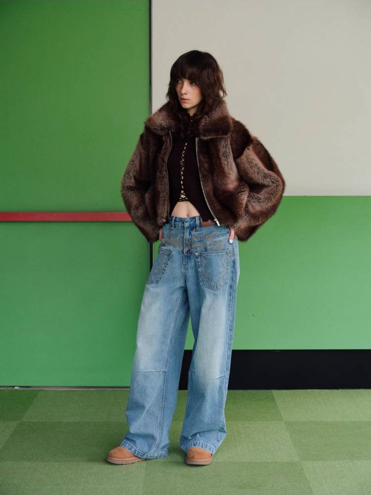 넓은 다리 바지를 씻고 [S0000011371]