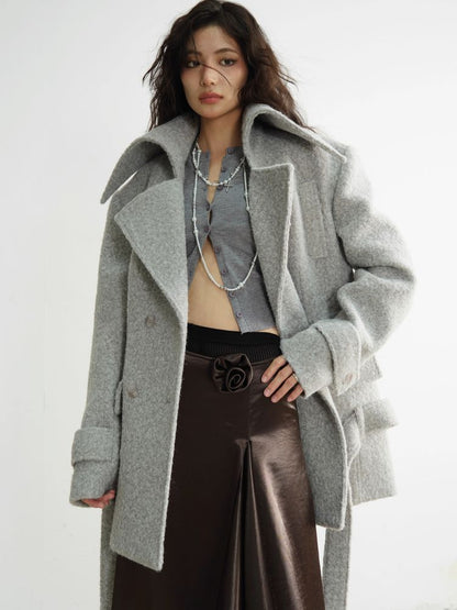 Light Grey Wool COAT [S0000010927]