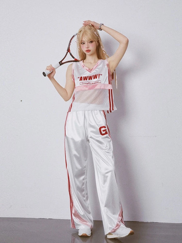 Sleeveless T-shirt and casual pants【s0000008930】