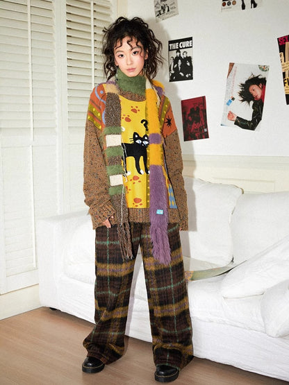 Soft striped scarf【s0000011115】