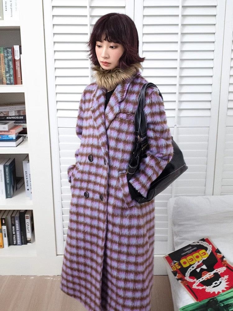 격자 무늬 긴 코트 [S0000011303]