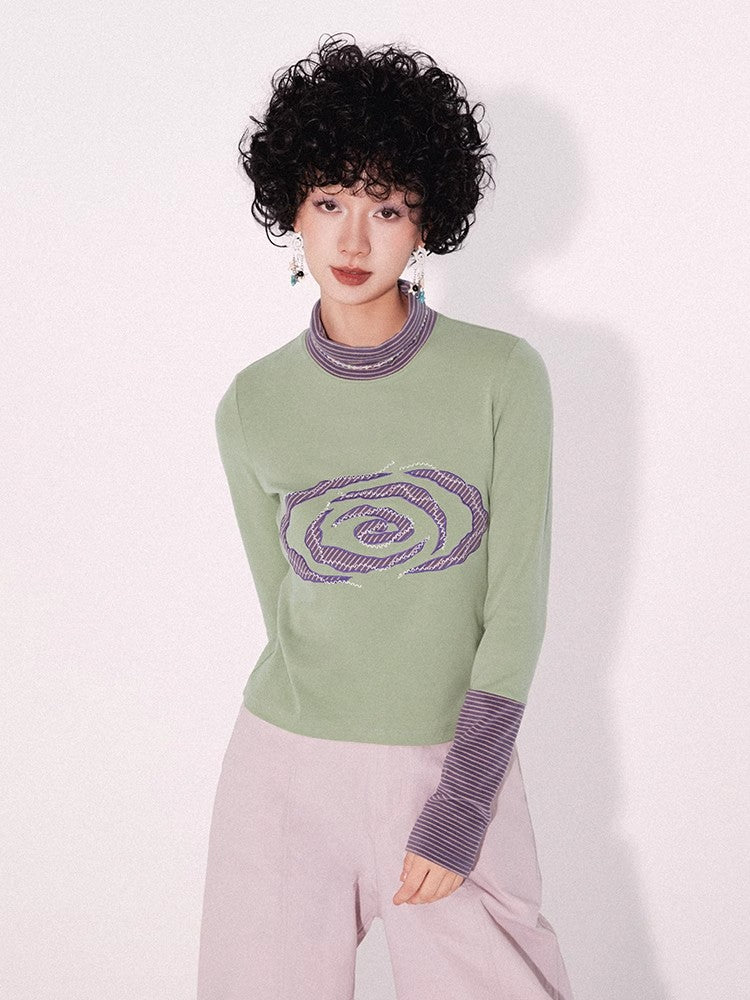 Retro long sleeve t-shirt【s0000009799】