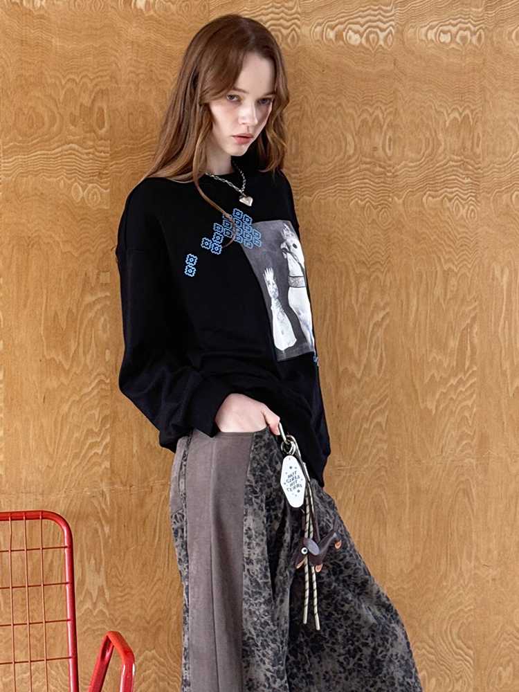 Embroidery Pure Cotton Loose Sweatshirt [S0000010781]