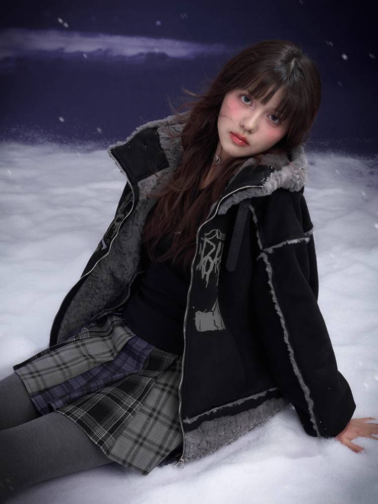 Warm bear hooded jacket【s0000011281】