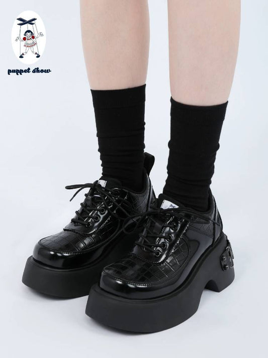 Metal punk style platform shoes【s0000011446】