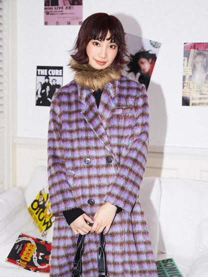 격자 무늬 긴 코트 [S0000011303]