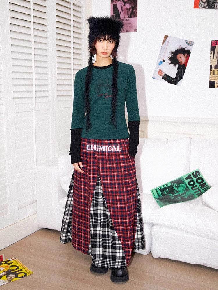 Striped retro t-shirt【s0000011304】