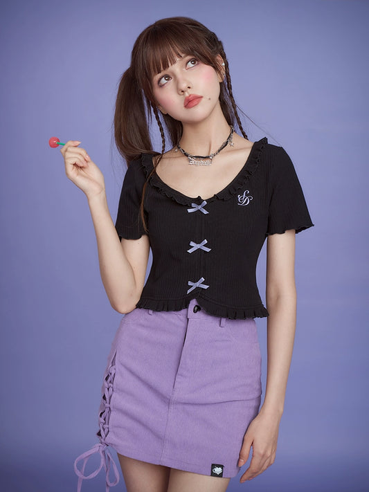 Ribbon short cardigan【s0000008909】