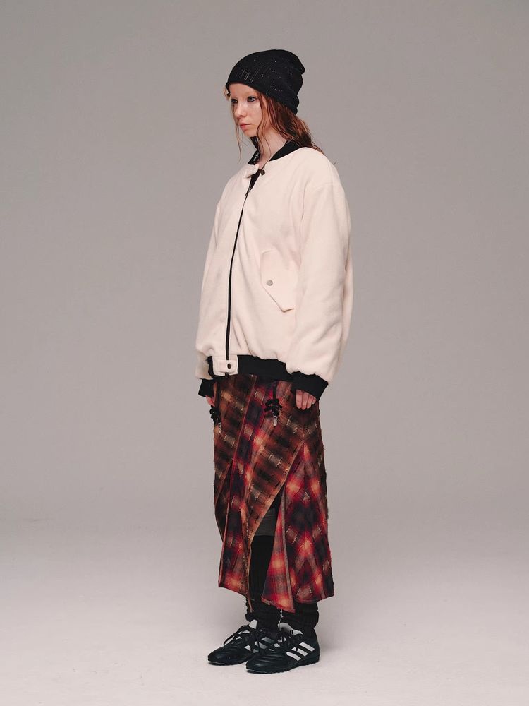 Plaid fishtail skirt【s0000011458】