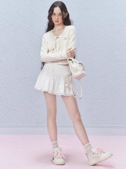 Sheer lace short cardigan【s0000007424】
