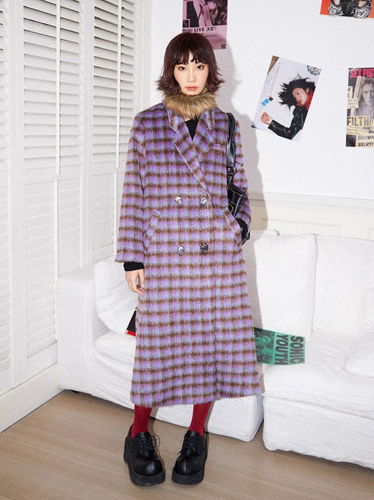 Plaid long coat【s0000011303】