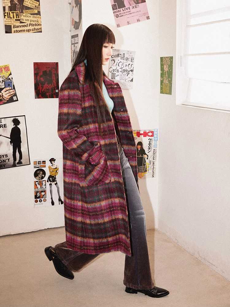 PLAID WOOL COAT [S0000010705]