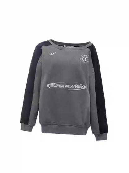 Off-the-shoulder jersey sweatshirt【s0000011412】