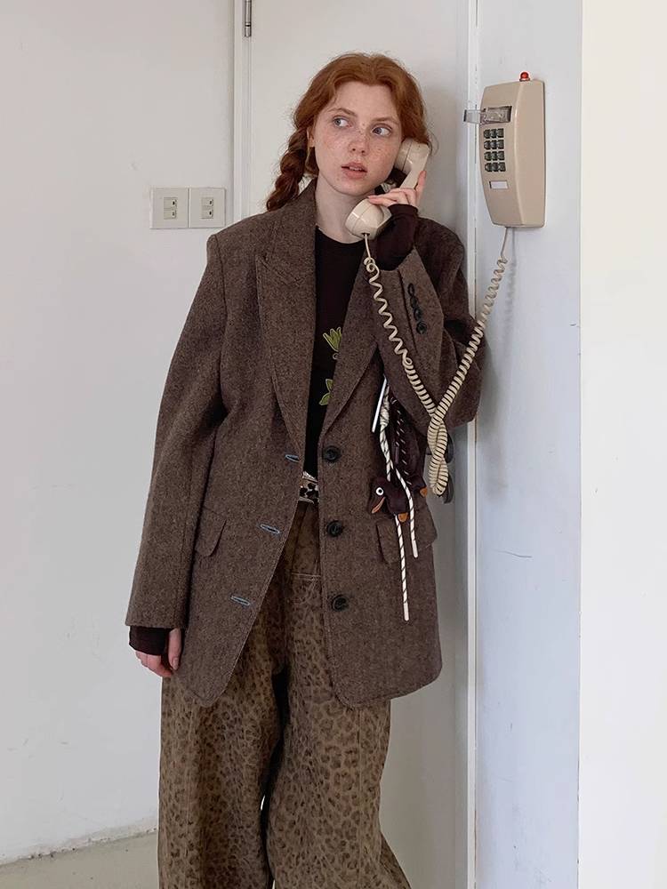 Retro Wool Suit Jacket [S0000010837]