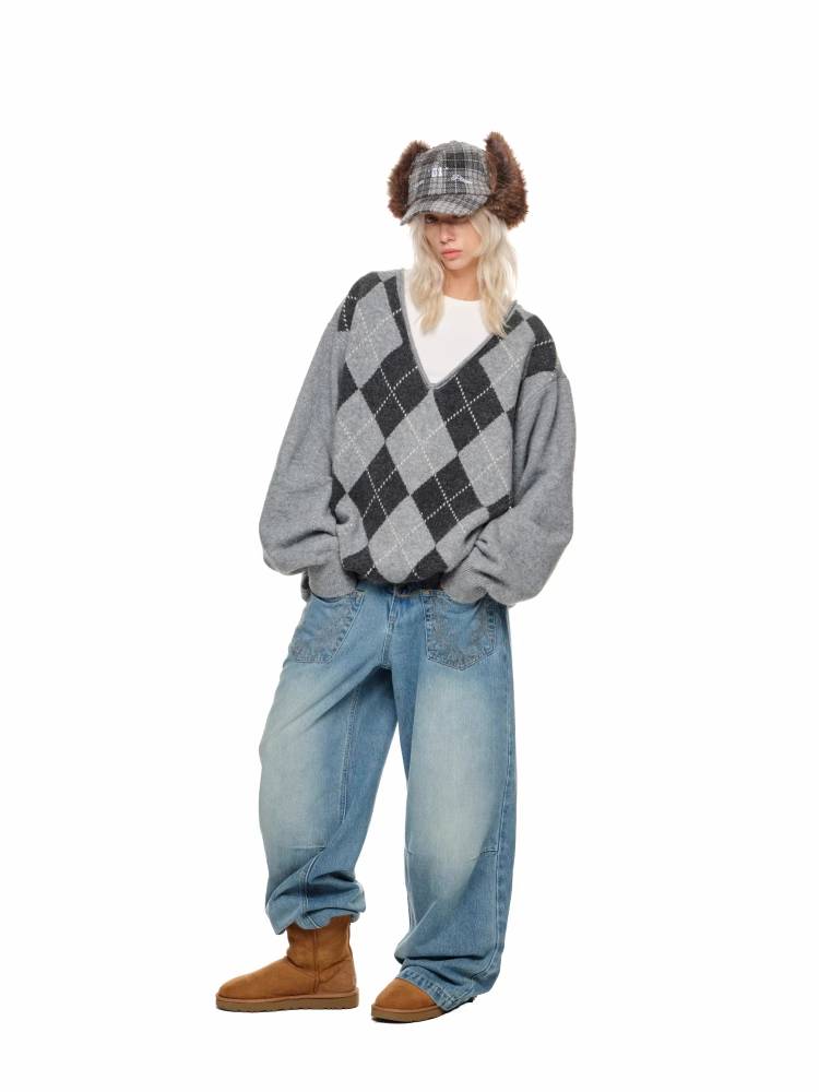 대학 스타일 니트 스웨터 [S0000011376]