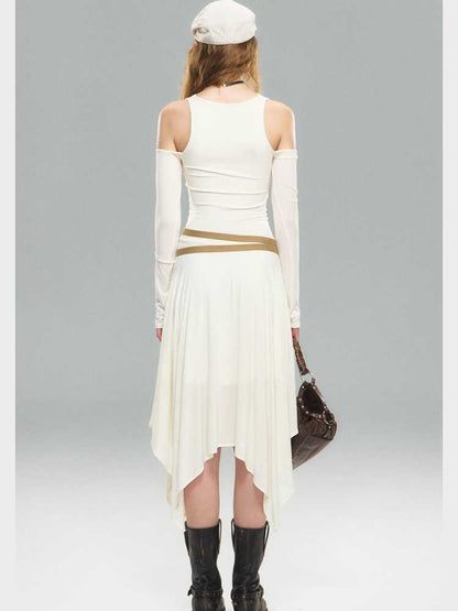 Beige Knit Dress [S0000010590]