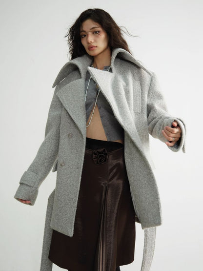 Light Grey Wool COAT [S0000010927]