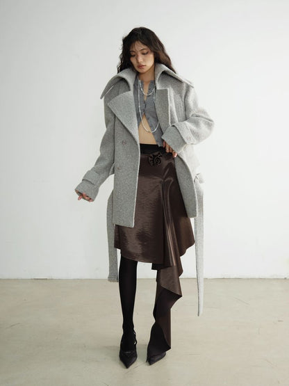 Light Grey Wool COAT [S0000010927]