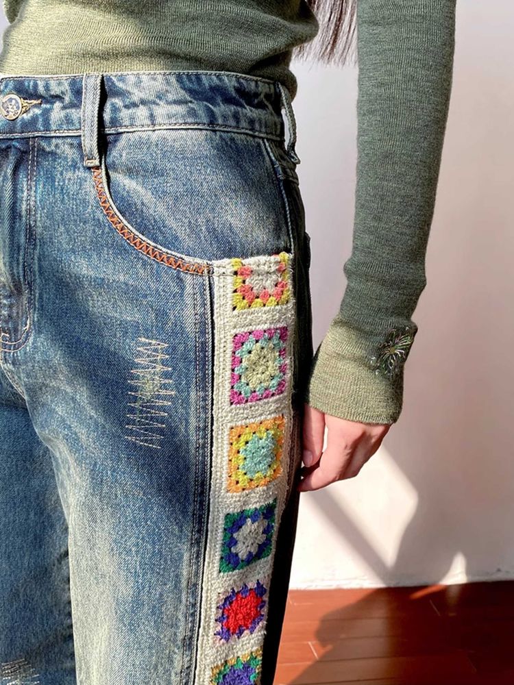 PatchWork Design Retro STRO STRAIGHT JEANS [S0000010713]