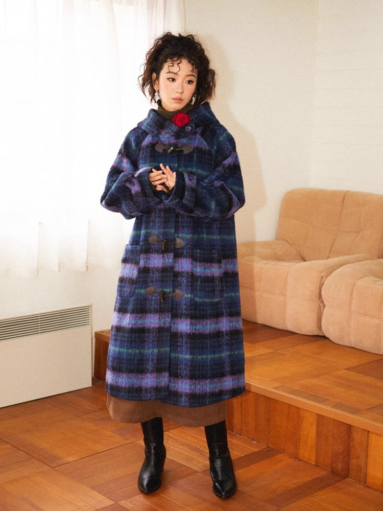 Plaid long coat【s0000010362】