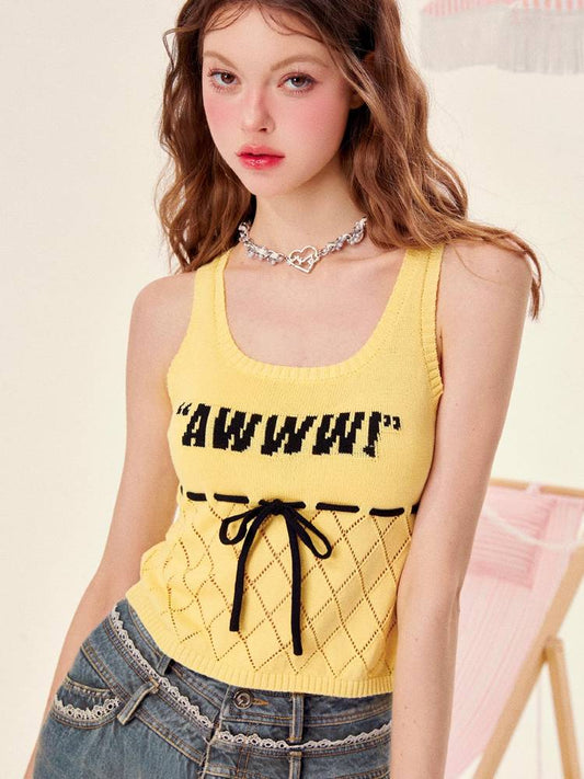 Knit sleeveless top【s0000008970】