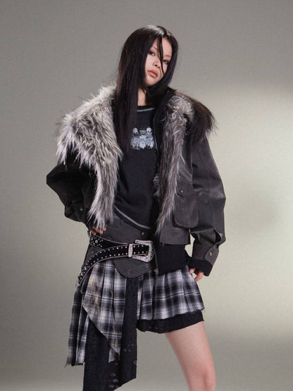 따뜻한 PU 가죽 자켓 [S0000011454]