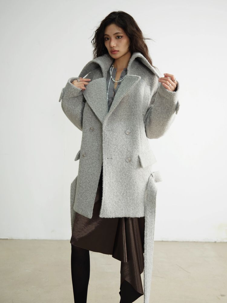 Light Grey Wool COAT [S0000010927]