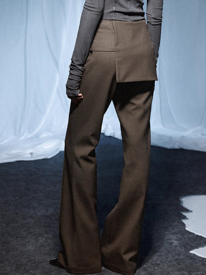 Fake two piece slim fit pants【s0000007435】