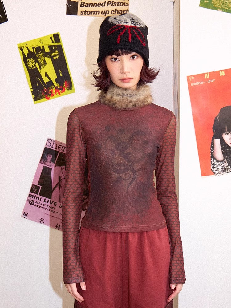 Chemical Girl printed long sleeve T-shirt【s0000011551】