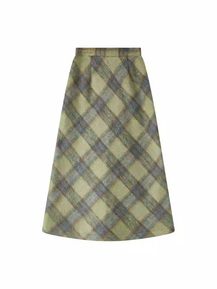 RETRO HIGH WAIST A-LINE SKIRT [S0000010701]