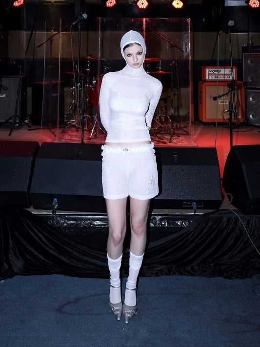 Lace layered shorts【s0000008701】