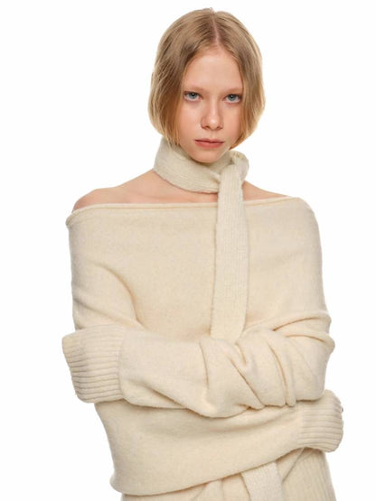 Alpaca wool scarf【s0000011396】