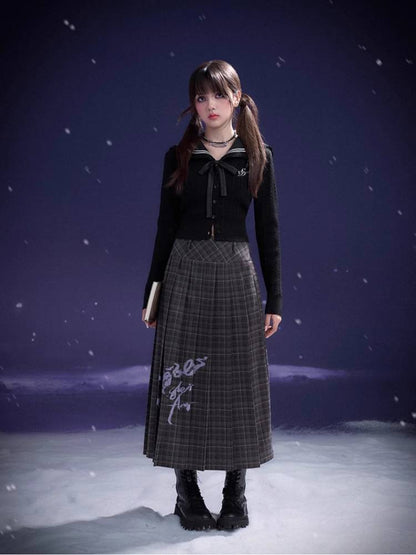 Plaid long skirt【s0000011096】