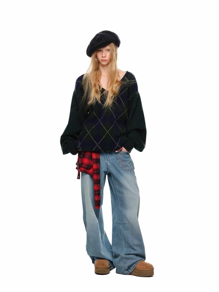 대학 스타일 니트 스웨터 [S0000011376]