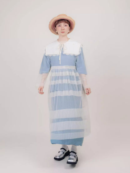 Vintage mesh blouse dress【s0000006885】